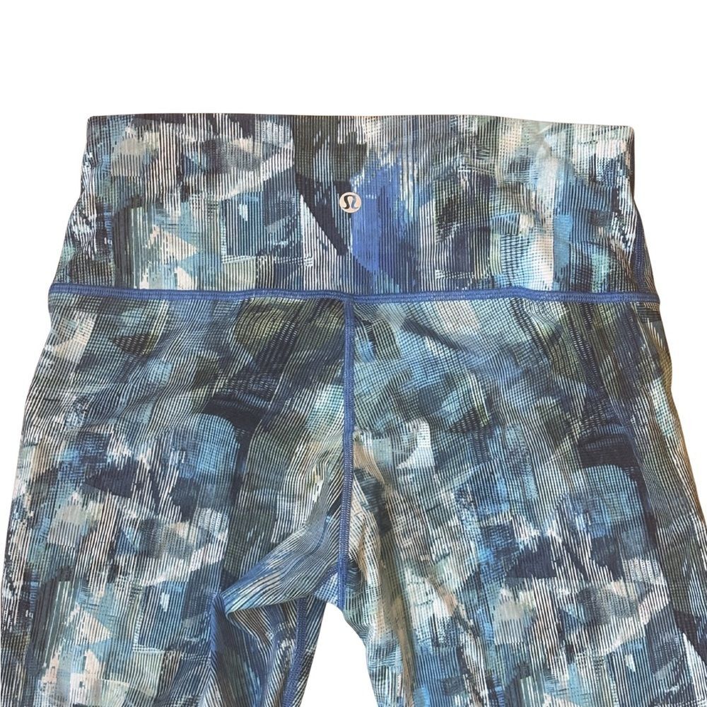 Lululemon Wunder Under Hi Rise Luxtreme Crop Pant Leggings Sun Dazed Blue Size 8 - Picture 5 of 5